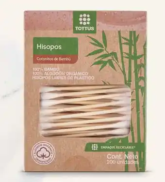 Tottus Hisopos Bambú Adultos Tottus 200 unid oferta