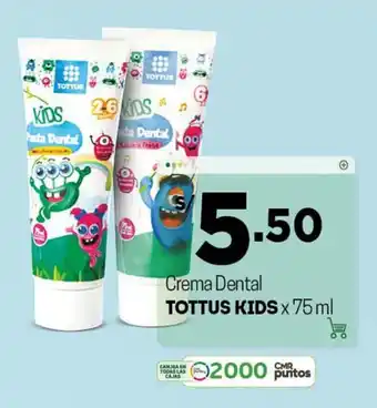 Tottus Crema Dental Kids Tottus 75ml oferta