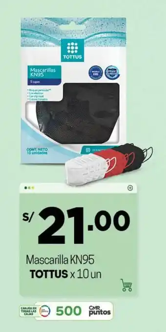 Tottus Mascarilla KN95 Tottus 10 unid oferta