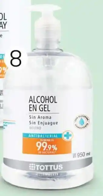 Tottus Alcohol en Gel Tottus 950ml oferta
