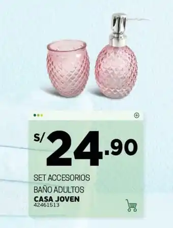 Tottus Accesorios Baño Adultos Set Casa Joven oferta