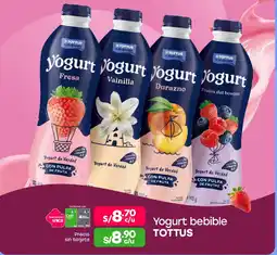 Tottus Yogurt bebible TOTTUS oferta