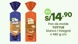 Tottus Tottus pan de molde blanco / integral oferta