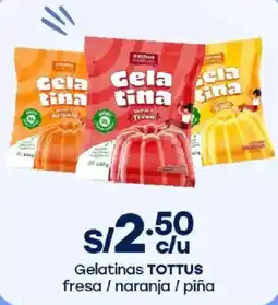 Tottus Gelatinas TOTTUS fresa / naranja / piña oferta