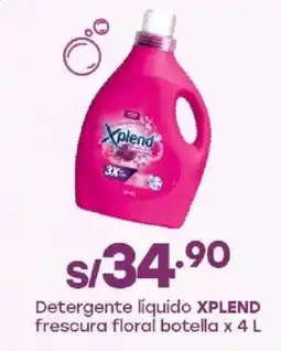 Tottus Xplend detergente liquido frescura floral oferta