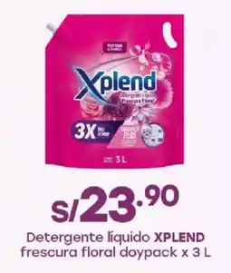 Tottus Xplend detergente liquido frescura floral oferta