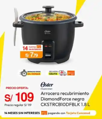 Oster arrocera recubrimiento diamondforce negra
