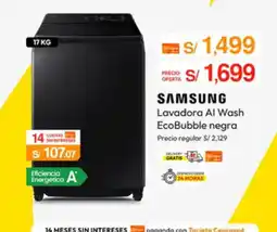 Metro Samsung lavadora ai wash ecobubble negra oferta