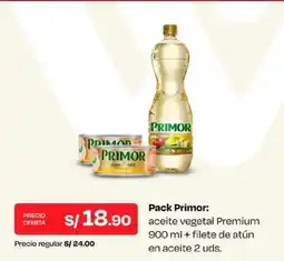Wong Primor aceite vegetal Premium + filete de atún en aceite oferta