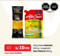 Wong AlaCena mayonesa + spaghetti Don Vittorio oferta