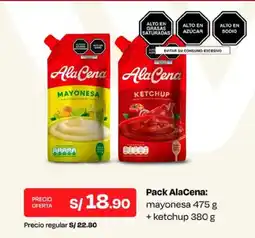Wong AlaCena mayonesa + ketchup oferta