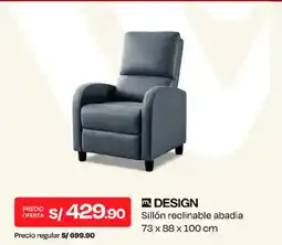 Wong m. design sillón reclinable abadia oferta