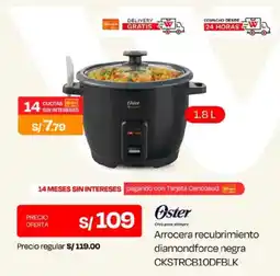 Wong Oster arrocera recubrimiento diamondforce negra oferta