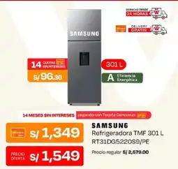 Wong Samsung refrigeradora tmf 301 l oferta