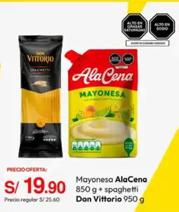 Metro AlaCena mayonesa + spaghetti Don Vittorio oferta