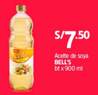 Plaza Vea Aceite de Soya Bell's 900ml oferta