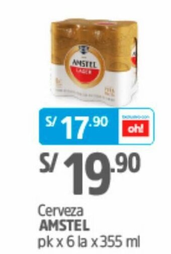Plaza Vea Cerveza Amstel 6x355ml oferta