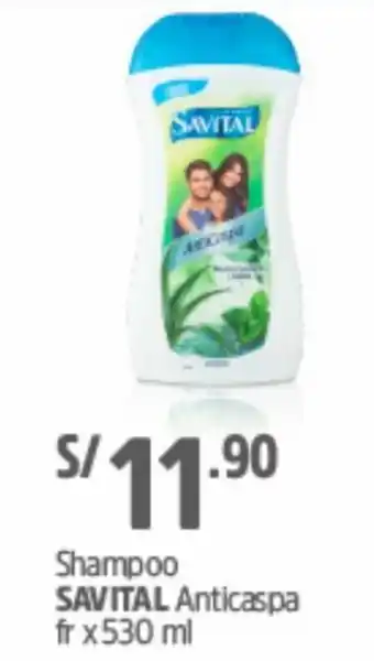 Plaza Vea Shampoo Anticaspa Savital 530ml oferta