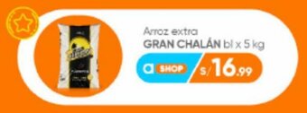 Plaza Vea Arroz Extra Gran Chalán 5kg oferta