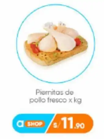 Plaza Vea Piernitas de Pollo Fresco oferta