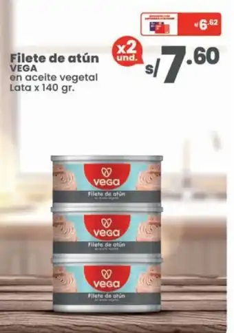 Vega filete de atún en aceite vegetal