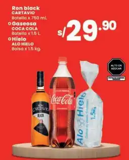 Vega Ron black cartavio gaseosa coca cola hielo oferta
