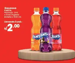 Vega Fanta naranja uva o kola inglesa oferta