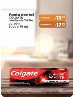 Vega Colgate pasta dental luminous white carbón oferta