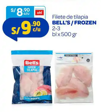 Mass Filete de Tilapia Bell's/Frozen 500g oferta