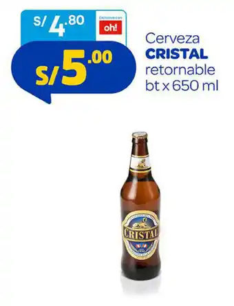 Mass Cerveza Cristal 650ml oferta