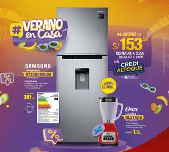 Carsa Samsung Refrigeradora RT35K5930S8 + Oster Licuadora 1.5L BLSTKAG oferta