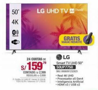 Carsa LG Smart TV UHD 50" 50UP7750 oferta