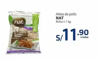 Makro Alitas de pollo nat bolsa x 1 kg. oferta