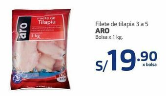 Makro Filete de tilapia 3 a 5 aro bolsa x 1 kg oferta