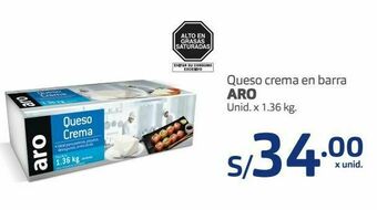 Makro Queso crema en barra aro unid. x 1.36 kg. oferta