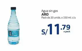 Makro Agua sin gas aro pack de 20 unids. x 330 ml. c/u oferta