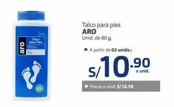 Makro Talco para pies aro unid. de 80 g. oferta
