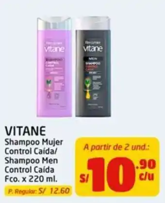 Vitane Shampoo Mujer Control Caída/ Shampoo Men Control Caída