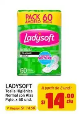MaxiAhorro Ladysoft toalla higiénica normal con alas oferta