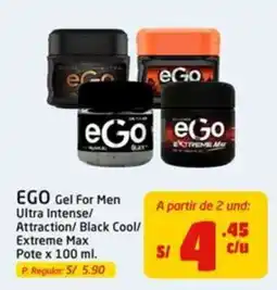 MaxiAhorro eGo gel for men ultra intense/ attraction/ black cool/ extreme max oferta