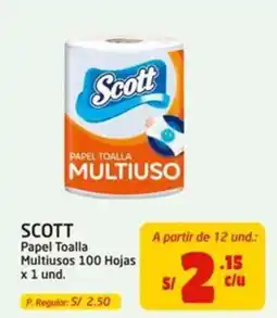 MaxiAhorro Scott papel toalla multiusos 100 hojas oferta