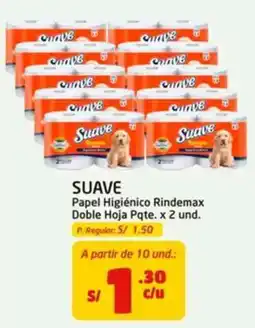 MaxiAhorro Suave papel higiénico rindemax doble hoja oferta