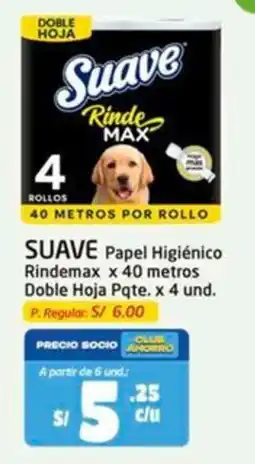 MaxiAhorro Suave papel higiénico rindemax oferta
