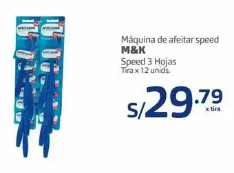 Makro Máquina de afeitar speed m&k speed 3 hojas tira x 12 unids. oferta