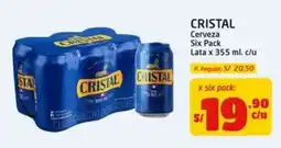 MaxiAhorro Cristal cerveza six pack oferta