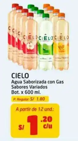 MaxiAhorro Cielo agua saborizada con gas sabores variados oferta