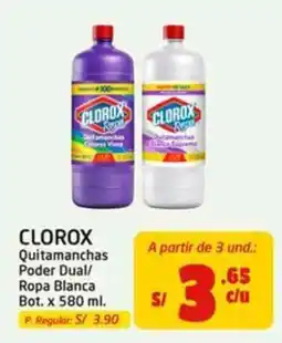 MaxiAhorro Clorox quitamanchas poder dual/ropa blanca oferta