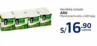 Makro Servilleta cortada aro plancha de 8 unids. x 400 hojas oferta
