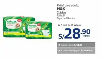 Makro Pañal para adulto m&k clásico oferta
