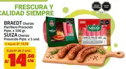 MaxiAhorro Braedt chorizo parrillero precocido suiza chorizo precocido oferta